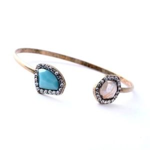 Stone Crystal Cuff Bracelet